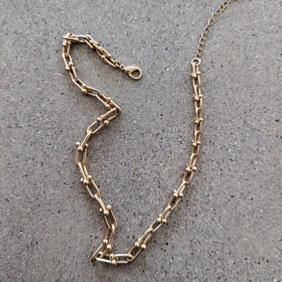 House of Harlow 1960 connecting ball tiffany gold chain necklace - Picture 4 of 6